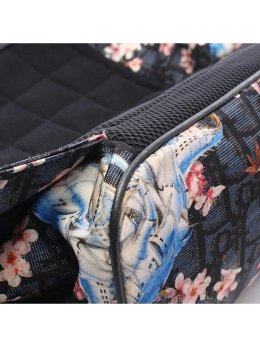 Dior Backpack Hajime Sorayama Dinosaur Robo Oblique Navy Multi Nylon Leather
